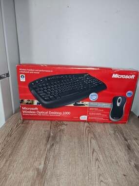 Microsoft Wireless Optical Desktop 1000 Keyboard and Mouse Set - TESTED
